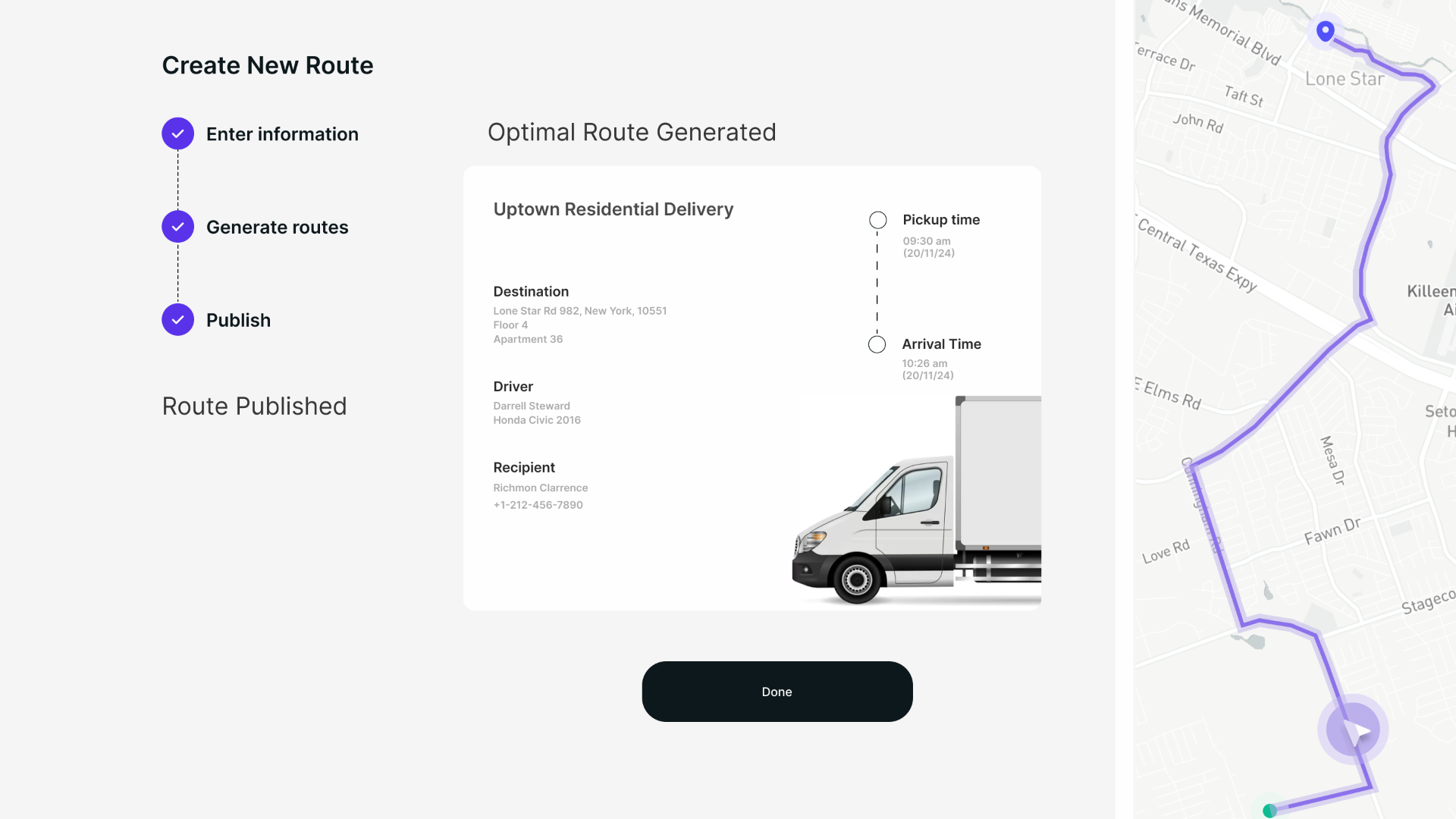 05 · Route dispatched