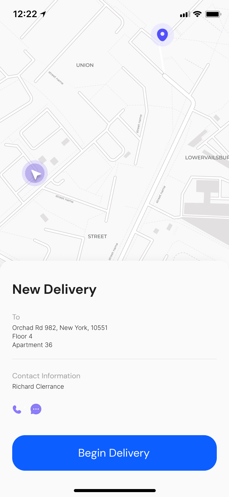 Driver receives it