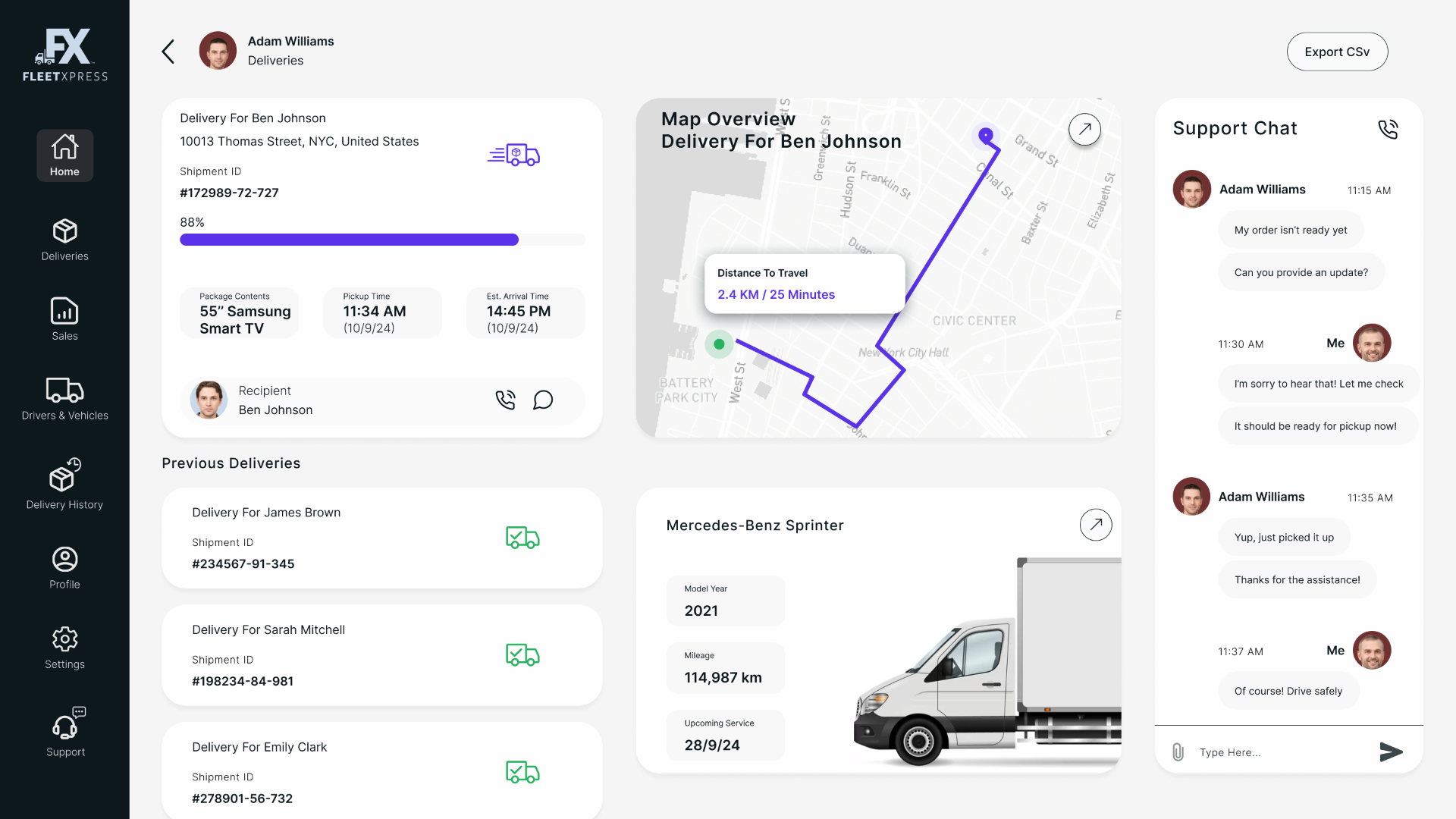 Driver profile — the person behind the shipment, in one glance