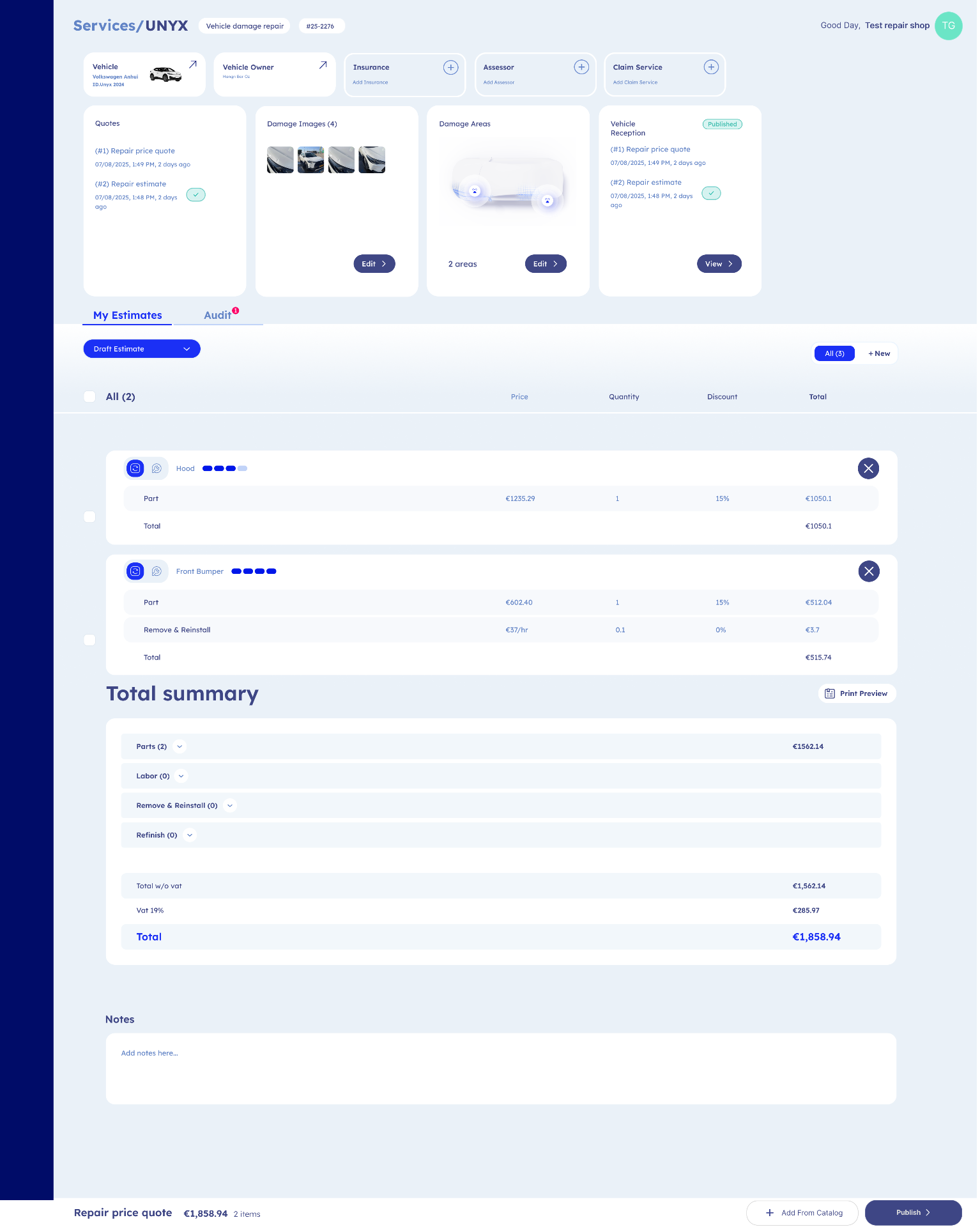 Audit · Conflicts summary — filtered to just the items that actually moved between versions.